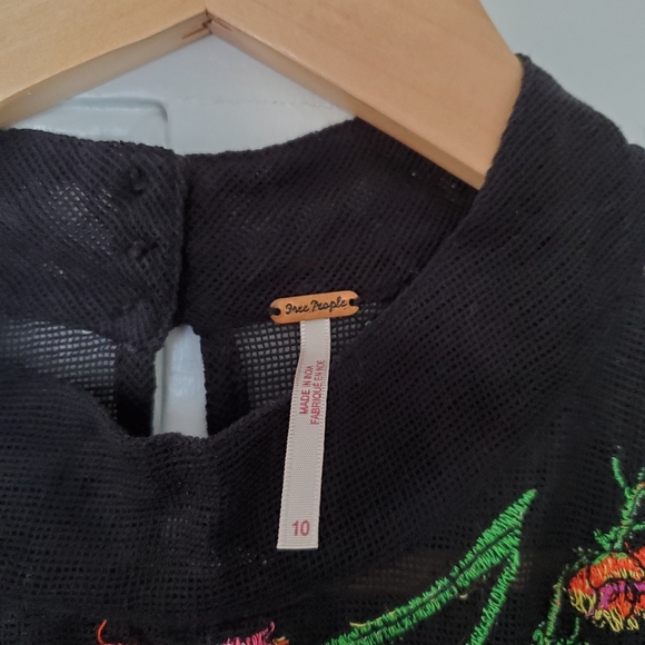 Free People Ruffle Embroidered Mini Dress - Picture 9 of 9